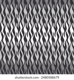 Monochrome Degrade Flame Stripe Pattern