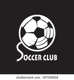 Monochrome Design Soccer Football Logo Ball Stock Vector (Royalty Free ...