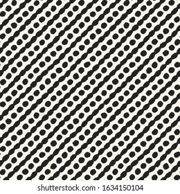 Monochrome Diagonal Dotted Striped Pattern.
