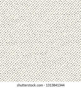 Monochrome Diagonal Pencil Stroke Dashed Textured Background. Seamless Pattern.