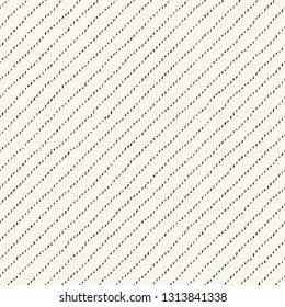 Monochrome Diagonal Pin Stroke Dashed Textured Background. Seamless Pattern.