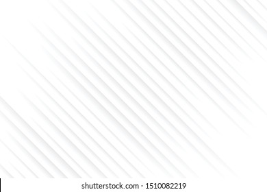 Monochrome diagonal stripes abstract background. White and grey gradient strips vector backdrop. Minimal banner.