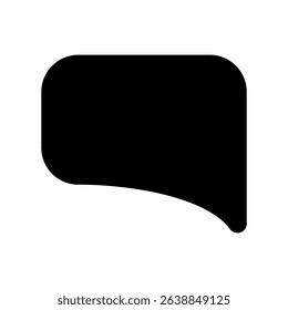 Monochrome Dialogue Balloon Symbol for Messaging