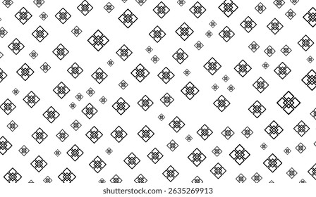 Schwarzweiß-Gitter: Ein Muster aus miteinander verflochtenen Quadraten für moderne Hintergründe und minimalistische Designs, ideal für nahtlose Texturen und abstrakte Kunstkompositionen