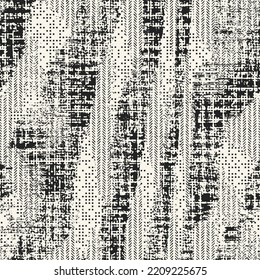 Motif Monochrome Différent À Texture Écrasé Distorti