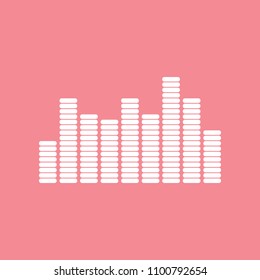 Monochrome digital equalizer vector