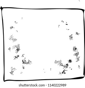 Monochrome Dirty Hand drawn banner