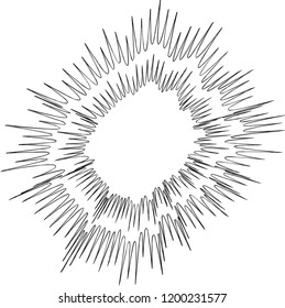 Monochrome Distorted explosion