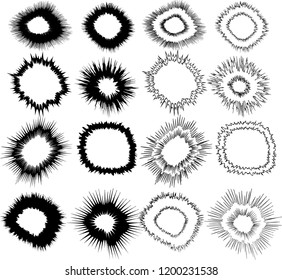 Monochrome Distorted explosion set