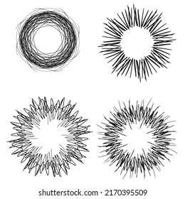 Montaje de explosión distorsionado monocromo. Rayos brillantes sobre fondo blanco. Colocar el texto. Marcador de posición en explosivo. Ilustración vectorial de acciones
