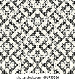 Monochrome Distorted Ornate Check Pattern