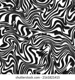 Monochrome distortion line. Seamless texture