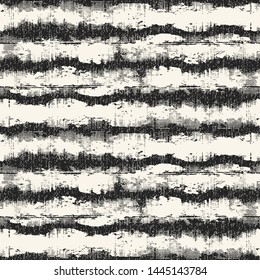 Efecto de lona afligido monocromo Fondo texturizado a rayas rotas. Patrón sin fisuras.