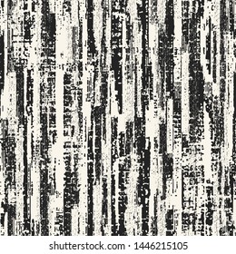 Monochrome Distressed Canvas Effect Splatter Textured Background. Seamless Pattern.