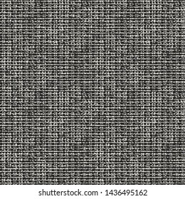 Monochrome Distressed Canvas Effect Textured Background. Seamless Pattern.