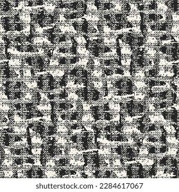 Monochrome Distressed Canvas Textured Camouflage Pattern
