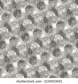 Monochrome Distressed Canvas Textured Dotted Pattern