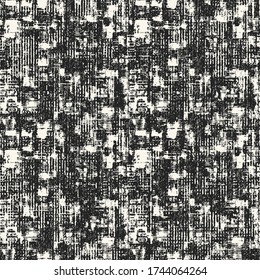 Monochrome Distressed Canvas Textured Pattern