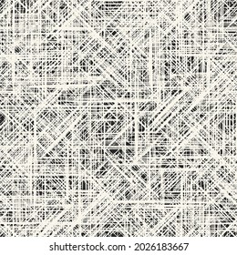 Monochrome Distressed Canvas Textured Pattern