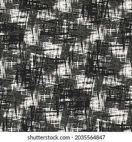 Monochrome Distressed Canvas Textured Pattern