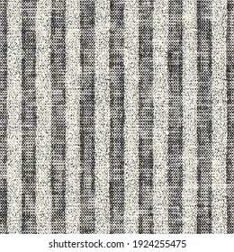 Monochrome Distressed Canvas Textured Striped Pattern