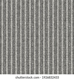 Monochrome Distressed Canvas Textured Striped Seamless Pattern