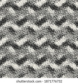 Efecto trenzado monocromo Tejido Texturado Patrón de chevron sin soldadura