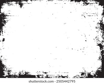 Monochrome Distressed Grunge Vector Design: A black and white pattern with scratchy and grainy textures