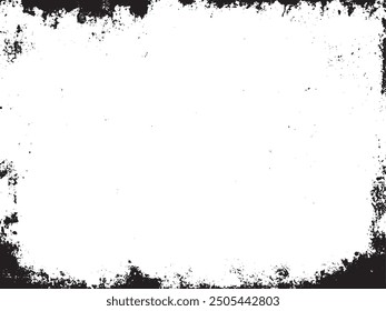Monochrome Distressed Grunge Vector Design: A black and white pattern with scratchy and grainy textures
