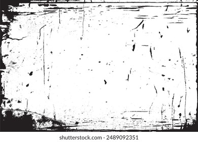 Monochrome Distressed Grungy Background with Dark Spots and Scratches in Black and White