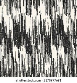 Monochrome Distressed Ikat Textured Pattern