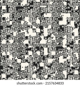 Monochrome Distressed Knit Textured Pattern