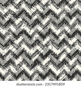 Motif Chevron À Texture Monochrome