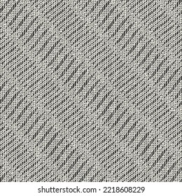 Monochrome Distressed Mesh Textured Diagonal Striped Pattern