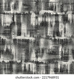 Monochrome Distressed Mesh Textured Pattern