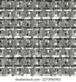 Monochrome Distressed Mesh Textured Pattern