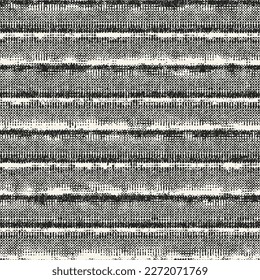Monochrome Distressed Mesh Textured Subtle Striped Pattern