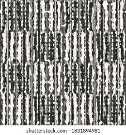 Monochrome Distressed Textured Checked Pattern