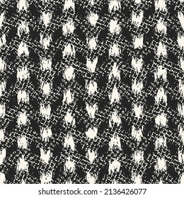 Monochrome Distressed Textured Chevron Pattern
