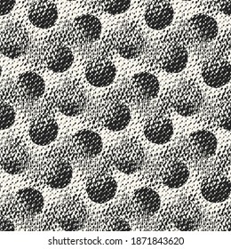 Patrón sin soldadura monocromo de tela alterada con textura