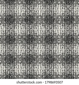 Monochrome Distressed Textured Subtle Checked Pattern