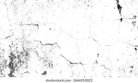 Monocromo apenado textura de la pared Abstractas negro y blanco Grunge superposición con grietas