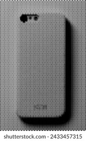 Monochrome dithered image resembling the shape of a hook or bent pipe.