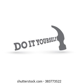 monochrome diy hummer vector icon in a flat style, do it yourself logo, handmade icon for a DIY projects