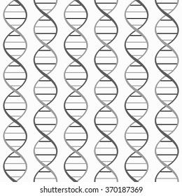 Monochrome DNA Seamless Pattern.