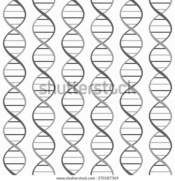 Monochrome Dna Seamless Pattern Stock Vector Royalty Free 370187369