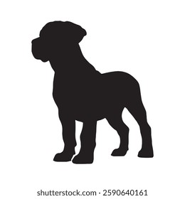 Monochrome Dog Silhouette for Versatile and Timeless Creations - Dog Vector - Dog Icon
