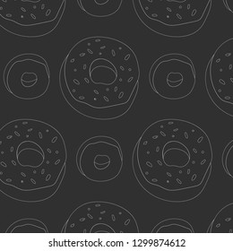monochrome donuts background