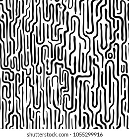 Monochrome doodle abstract seamless background.