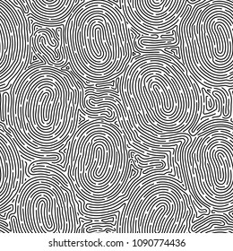 Monochrome doodle abstract seamless background with stroke line.